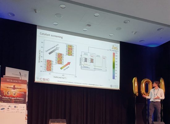 Quique delivering his talk at the 100 Years of Fischer-Tropsch Process conference (2025)